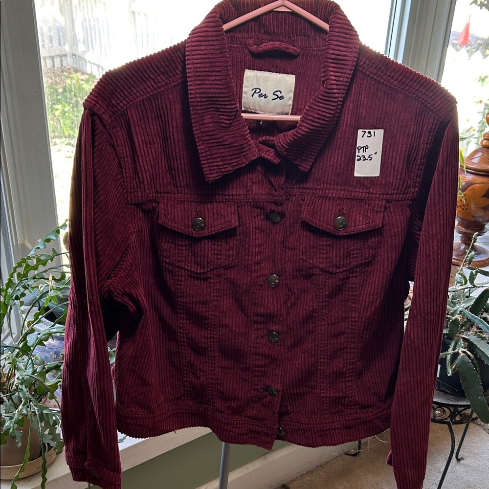 731.  Lrg Wine Coloured corduroy Jacket
